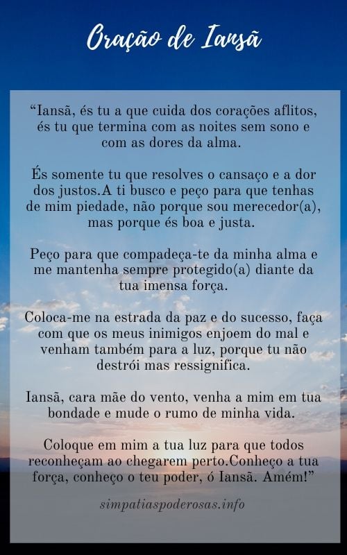 Oração de Iansã