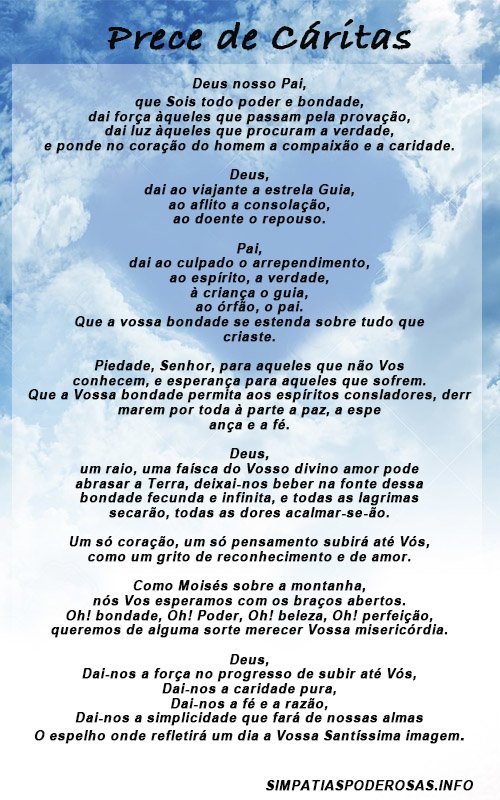 Prece de Cáritas espírita