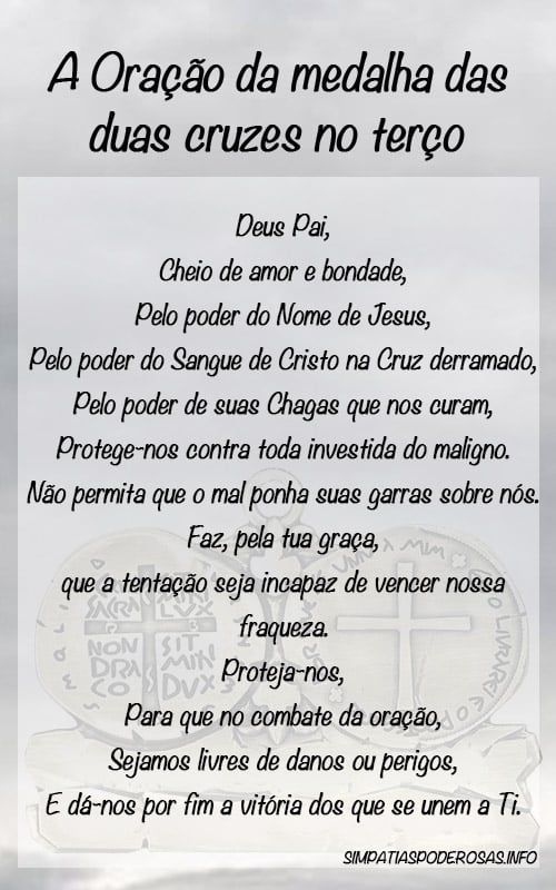 Oração da medalha das duas cruzes