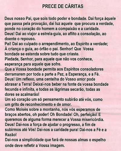 prece de caritas
