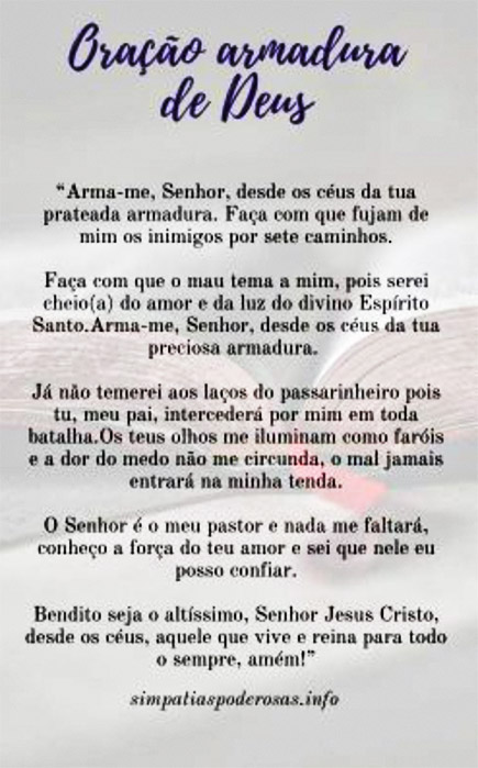 Oração armadura de Deus
