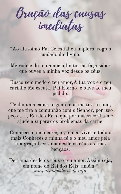 Oração das causas imediatas
