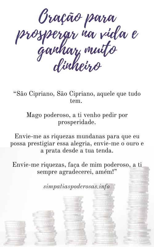 Oração para prosperar na vida e ganhar muito dinheiro