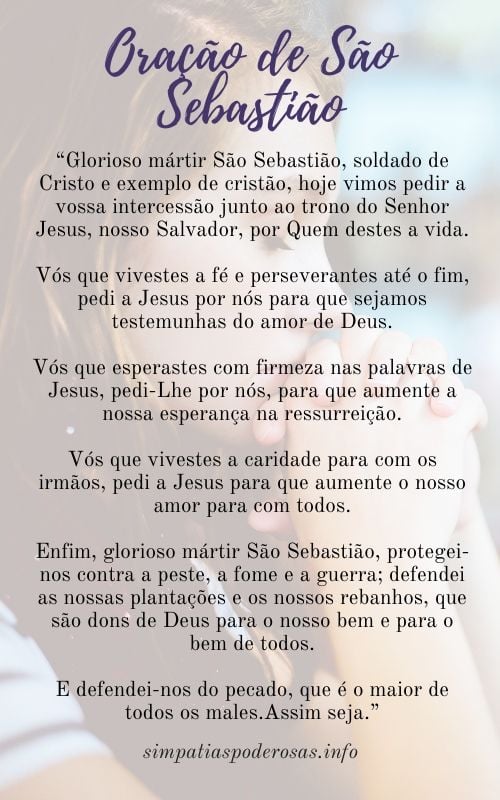 oração de São Sebastião