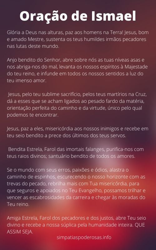 oração de Ismael