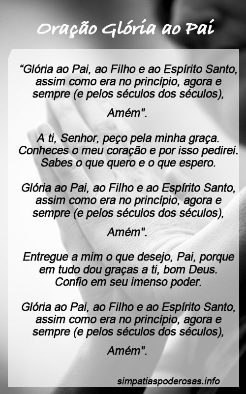 Oração Glória ao Pai