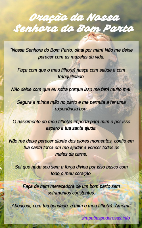 Oração da Nossa Senhora do Bom Parto