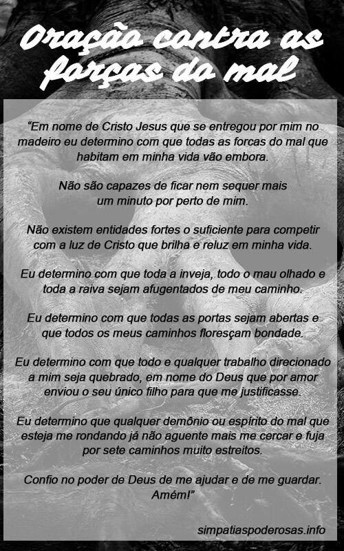 Oração contra as forças do mal