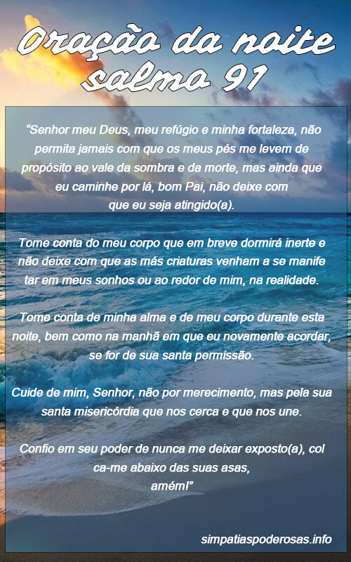 Oração da noite salmo 91