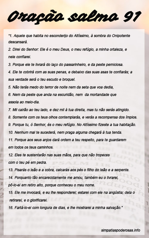 Oração salmo 91